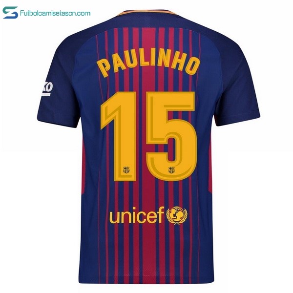 Camiseta Barcelona 1ª Paulinho 2017/18